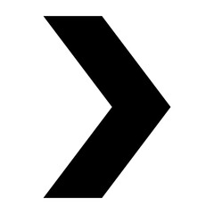 Right Chevron Glyph Icon Design