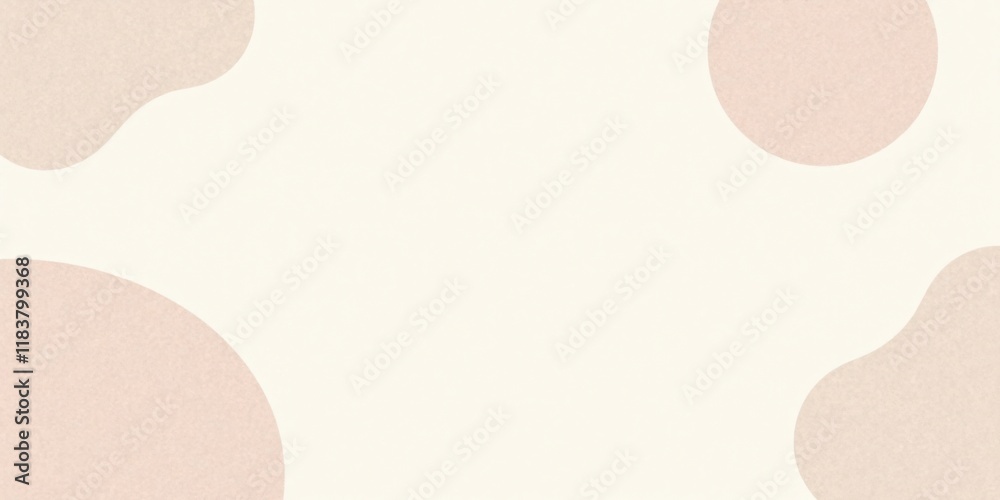 Poster abstract beige shapes on off-white background for design projects