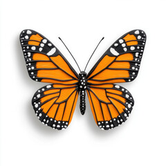 Fototapeta premium Vibrant Monarch Butterfly: A Detailed Close-Up
