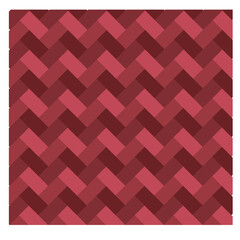 Ensemble rétro de carrelage sur fond dégradé du grenat au rose et motifs de formes rectangulaires placés en épis