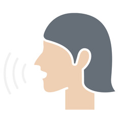 Woman speaking icon