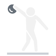 Playing bowling icon