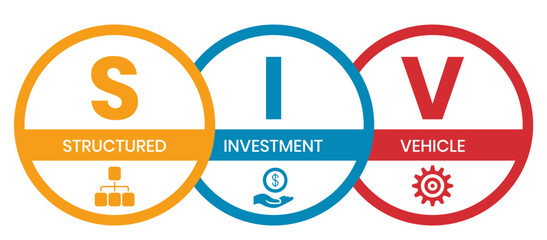 SIV - structured investment vehicle. business concept. vector illustration concept with keywords and icons. lettering illustration with icons for web banner, flyer, landing page, presentation