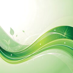 Abastract Minimalist Waves with Clean green waves Background. Social Media, banner, x or Wishing Post backgrond Ai Generated