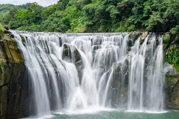 Sunny view of the Shifen Falls