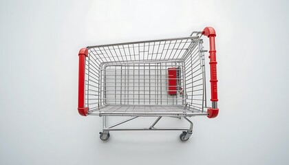 Empty Shopping Cart Viewed From Above