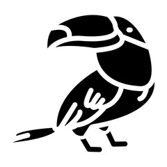 Obraz premium Toucan Glyph Icon Design