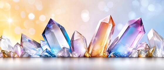 Sparkling Gemstones Vibrant Collection of Colorful Crystals and Minerals