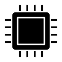 Cpu Glyph Icon Design