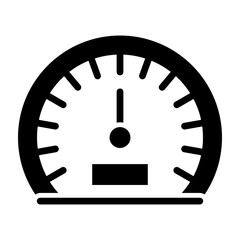 Speedometer Glyph Icon Design