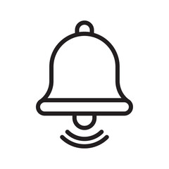 Bell icon Flat vector set outline