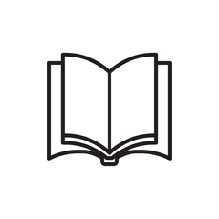 Book icon Flat vector set outline