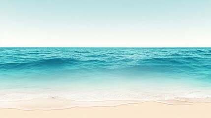 Fototapeta premium **A mesmerizing ocean-inspired gradient shifting from cerulean blue to turquoise to sandy beige