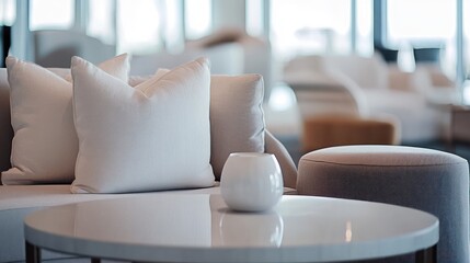 Fototapeta premium Serene Minimalist Lounge Interior Design