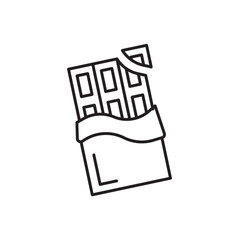 Chocolate icon Flat vector set outline
