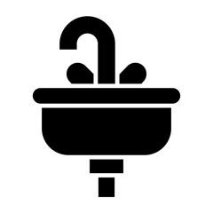 Sink Glyph Icon Design