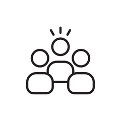 Community icon Flat vector set outline
