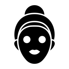 Facial Mask Glyph Icon Design