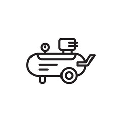 Compressor icon Flat vector set outline