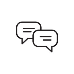Conversation icon Flat vector set outline