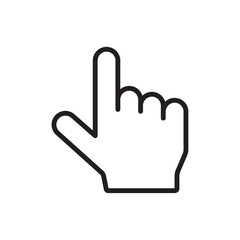 Cursor hand icon Flat vector set outline