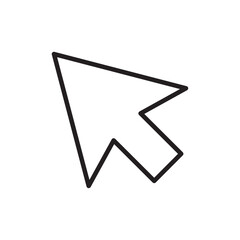 Cursor icon Flat vector set outline