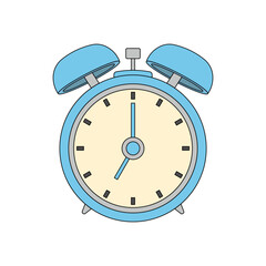 kids drawing vector illustration alarm clock cartoon isolated