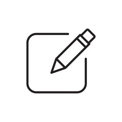 Edit icon Flat vector set outline