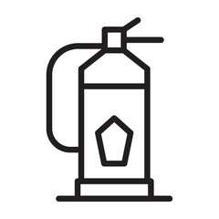 Fire extinguisher icon Flat vector set outline