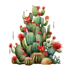 Western Christmas Clipart Vector Illustration