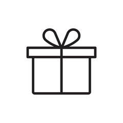 Gift boxes icon Flat vector set outline