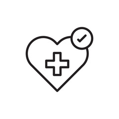 Good health icon Flat vector set outline