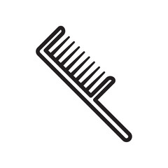 Hair brush icon Flat vector set outline