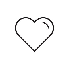 Heart icon Flat vector set outline