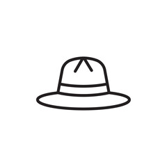 Hat Icon Flat vector set outline