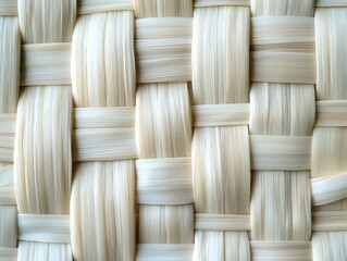 Woven Bamboo Texture with Natural Beige Tones