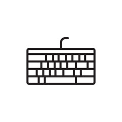 Keyboard icon Flat vector set outline