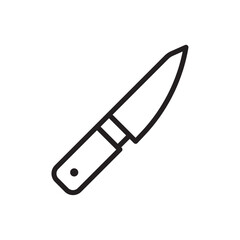 knife icon Flat vector set outline