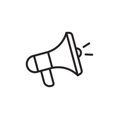 Megaphone icon Flat vector set outline