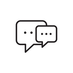 Message icon Flat vector set outline
