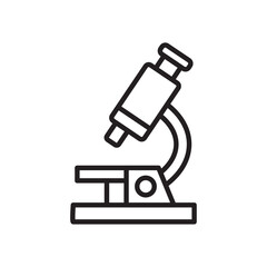 Microscope Icon Flat vector set outline