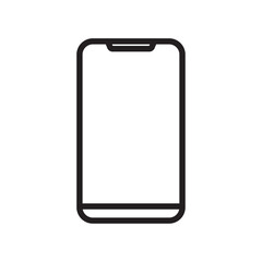 Mobile icon Flat vector set outline