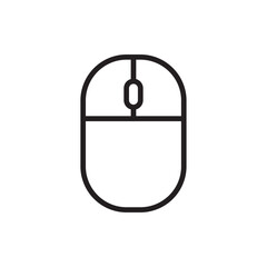 Mouse icon Flat vector set outline