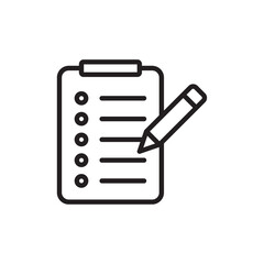 Planning icon Flat vector set outline