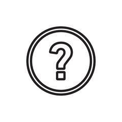Question Icon Flat vector set outline