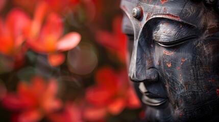 Serene Buddha Amidst Vibrant Nature