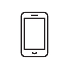 Smartphone icon Flat vector set outline