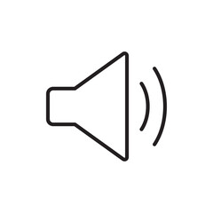 Speaker Icon Flat vector set outline