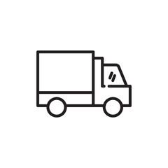 Truck icon Flat vector set outline