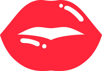 shiny red lips illustration
